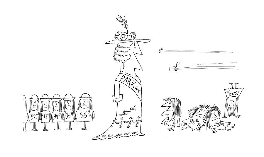 93 Drawing - New Yorker December 7th, 1968 #2 by Saul Steinberg