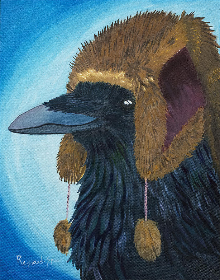 Raven Painting - Nice Hat #2 by Amy Reisland-Speer
