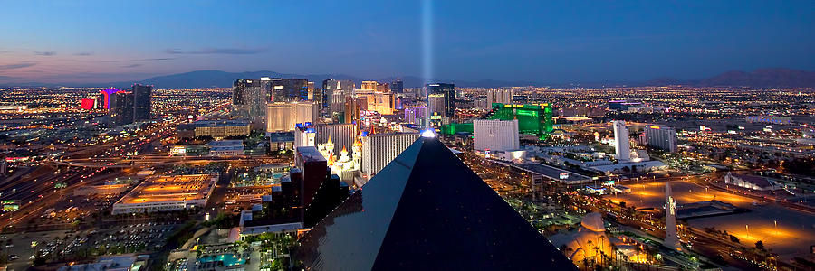 Las Vegas Photograph - Night falls on Sin City #2 by Jeana Childress