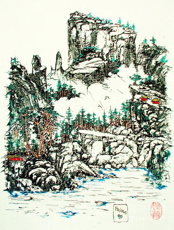 Nikko Landscape #2 Painting by Thea Recuerdo