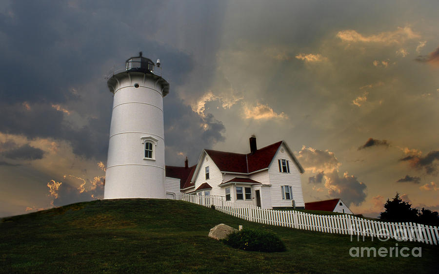 Nobska Lighthouse Color Photograph