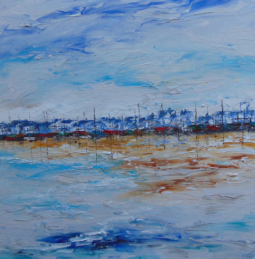 Normandy coast #3 Painting by Frederic Payet