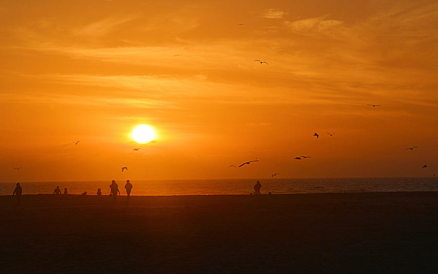 Ocean Sunset #4 Photograph by AJ  Schibig