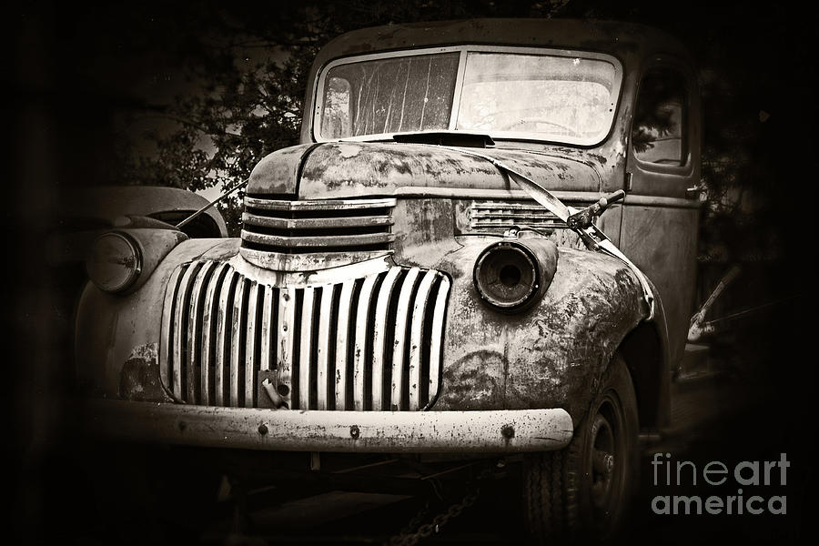 Vintage Photograph - Old Car #2 by Charline Xia