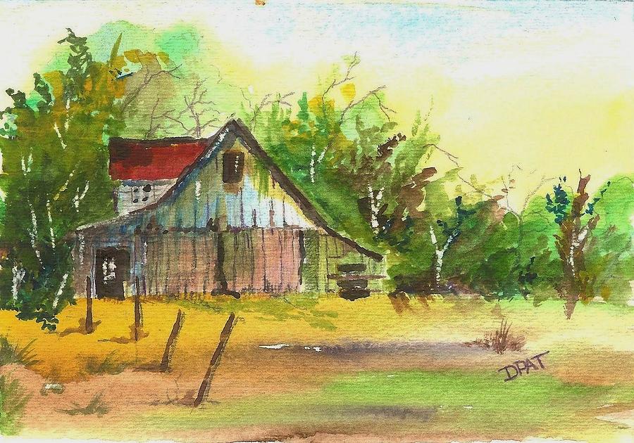 Old Western Ranch Barn Painting by David Patrick