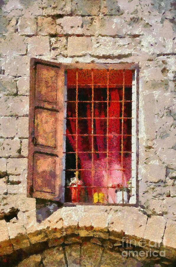 Greek Painting - Old window #2 by George Atsametakis