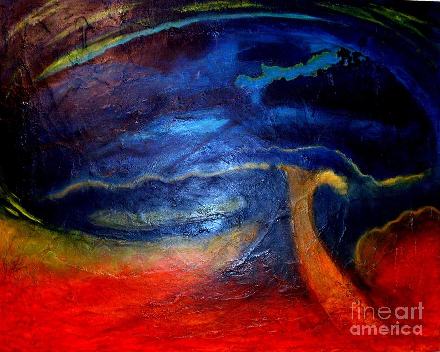 Clouds Painting - Ominous by Julia Walsh Clouds Painting - Ominous by Julia Walsh