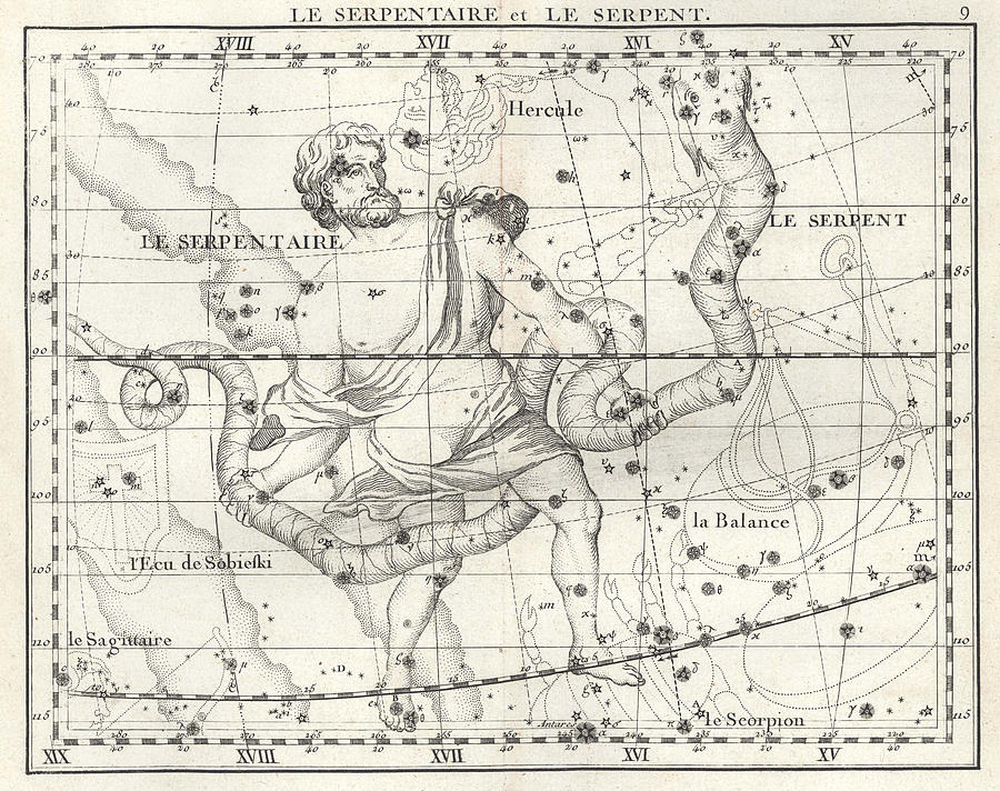 Ophiuchus And Serpens Constellations #2 Photograph by U.S. Naval Observatory Library