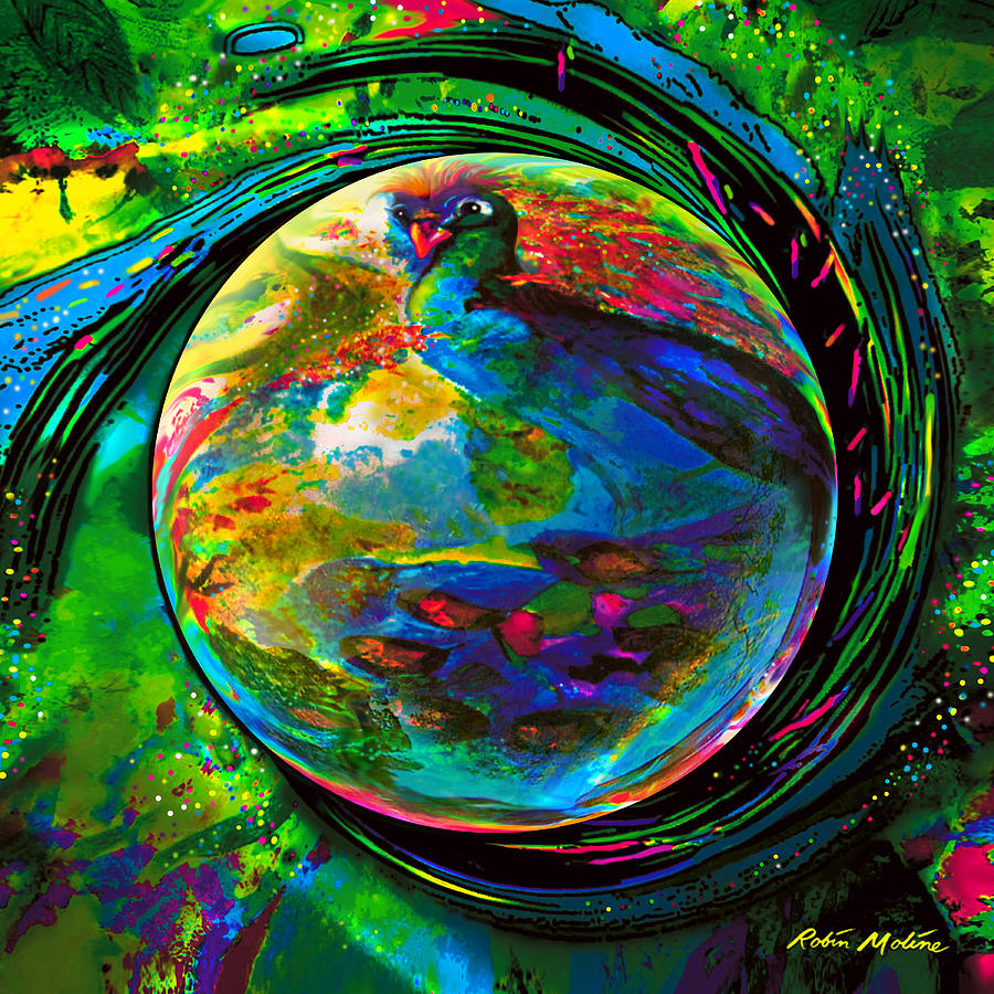 Orb of Pavone Digital Art by Robin Moline