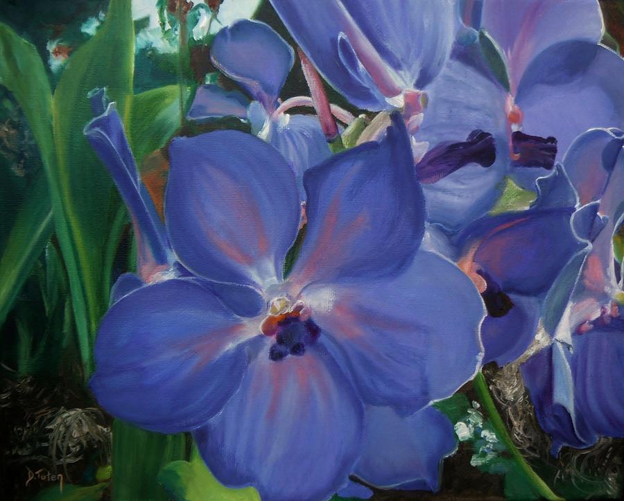 Orchids #2 Painting by Donna Tuten
