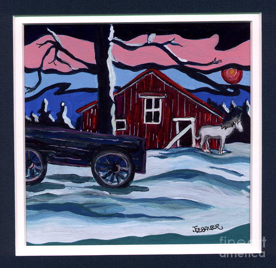Barn Painting - Outside the Barn #2 by Joyce Gebauer