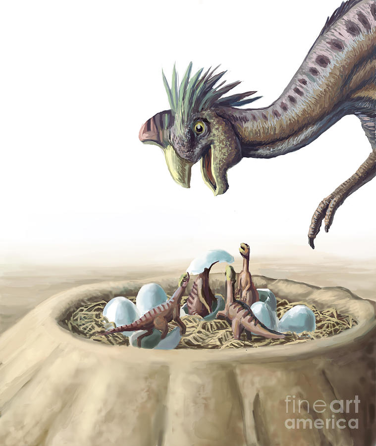 Oviraptor And Nest #2 Photograph by Spencer Sutton