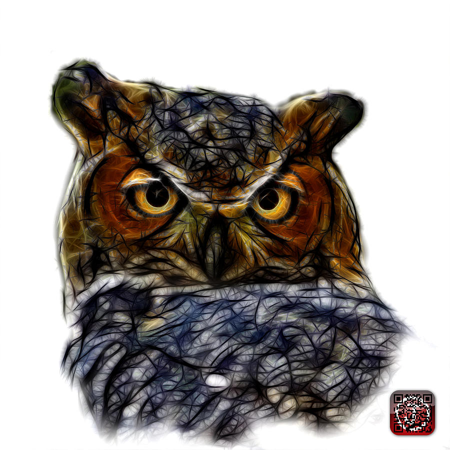 Owl 4436 - F M #2 Digital Art by James Ahn