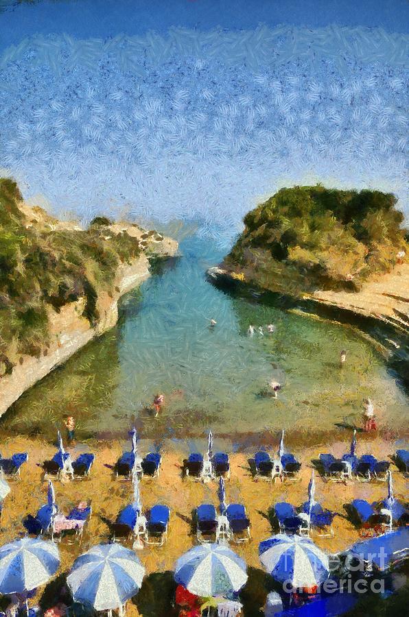 Canal d Amour beach #3 Painting by George Atsametakis