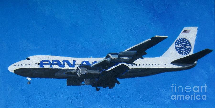 Transportation Painting - Pan Am Clipper #2 by Lesley Giles