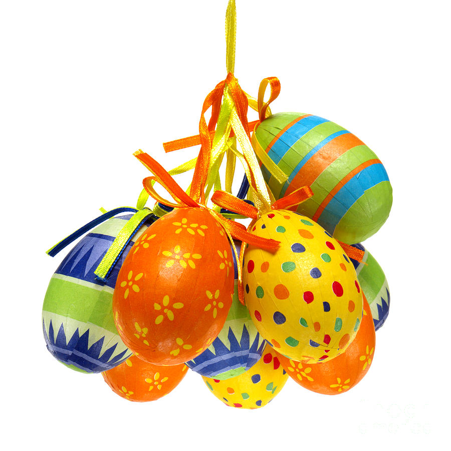 Easter Photograph - Paper Covered Easter Eggs #2 by Olivier Le Queinec