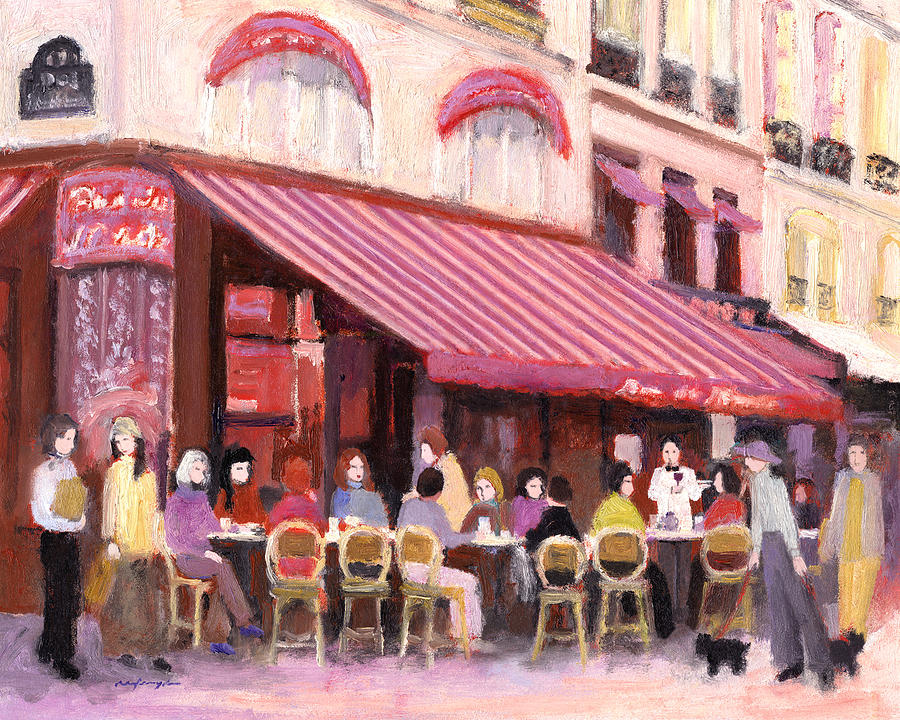 Paris cafe bar #1 Painting by J Reifsnyder