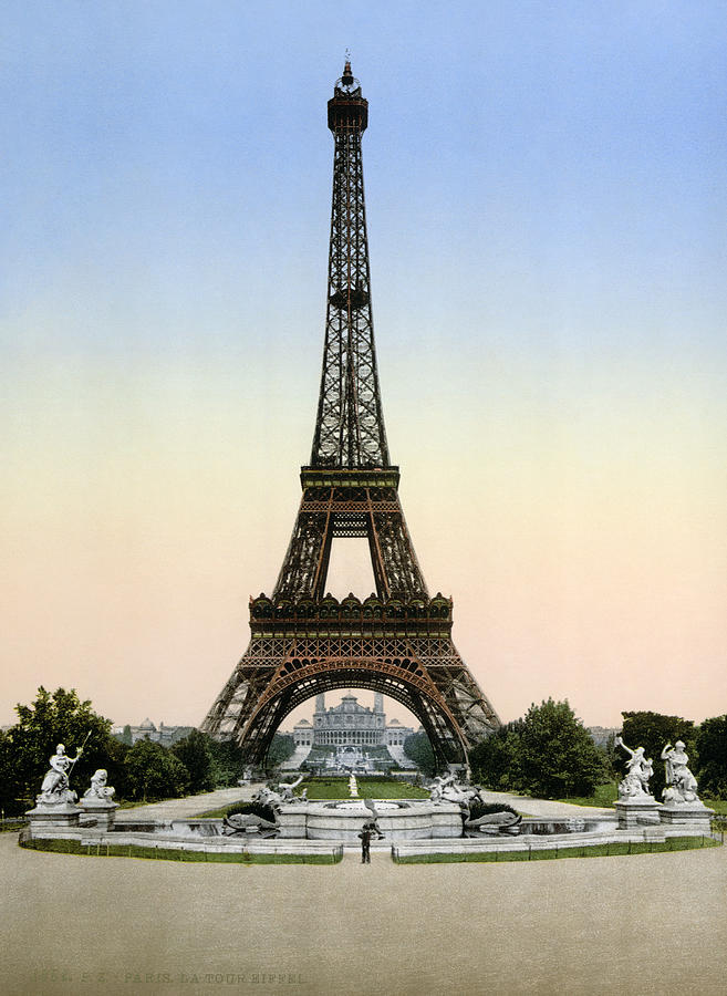 Paris Eiffel Tower, C1900 #4 Painting by Granger