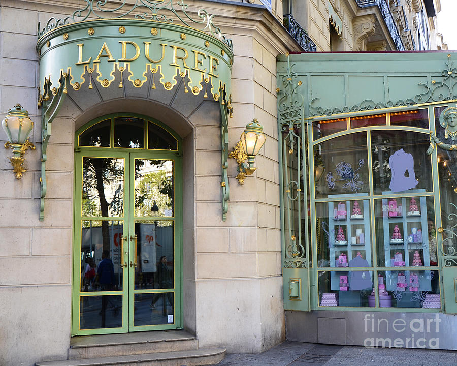 Paris Landmarks Photograph - Paris Laduree Macaron French Bakery Patisserie Tea Shop - Champs Elysees - The Laduree Patisserie #2 by Kathy Fornal