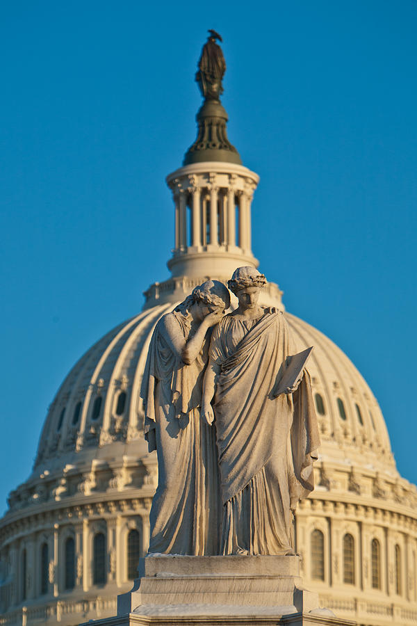 Capitol Building Photograph - Peace Monument  #2 by Richard Nowitz