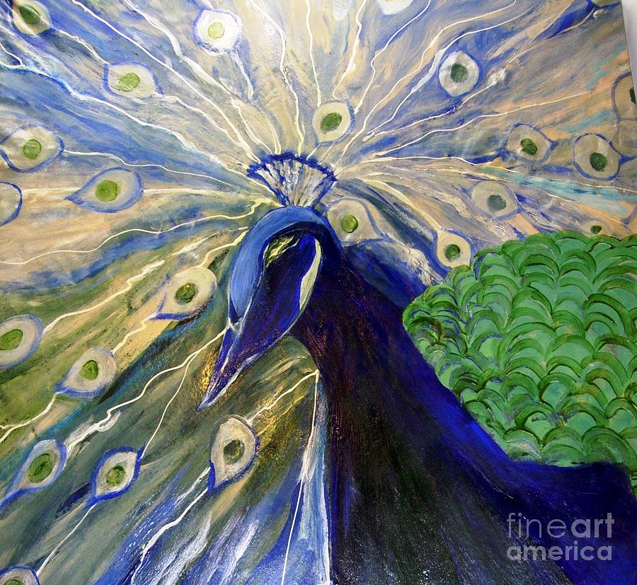 Peacock #2 Painting by Duygu Kivanc