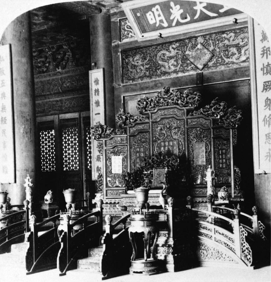 Peking Imperial Throne #2 Painting by Granger