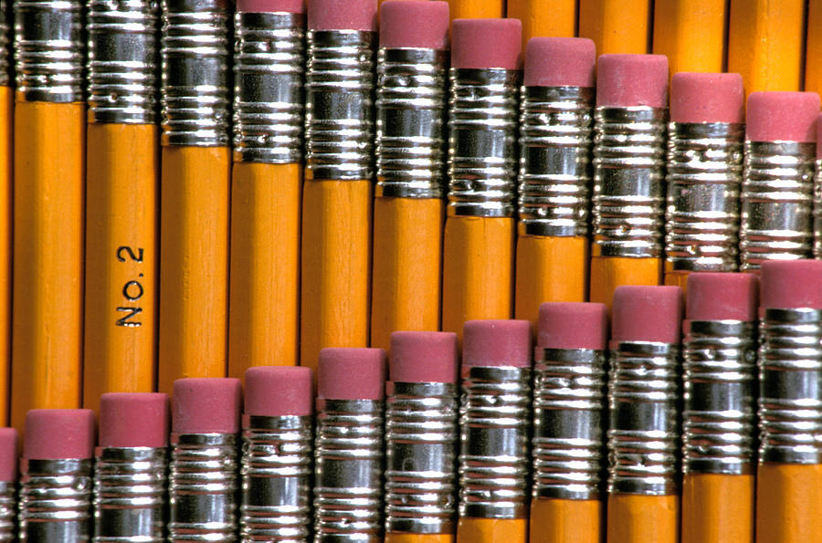 Pattern Photograph - #2 Pencils  Standing Up by Anonymous