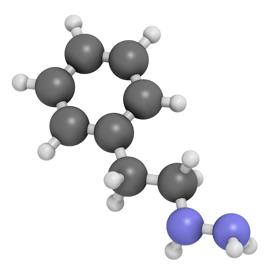 Monoamine Photograph - Phenelzine Antidepressant Molecule #2 by Molekuul