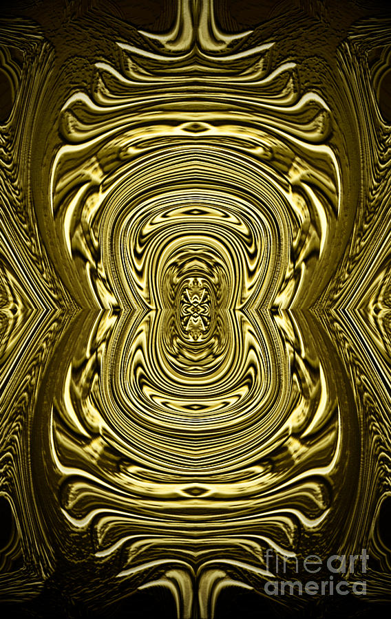 Phone Case Golden Abstract 1 Digital Art by Gabriele Pomykaj