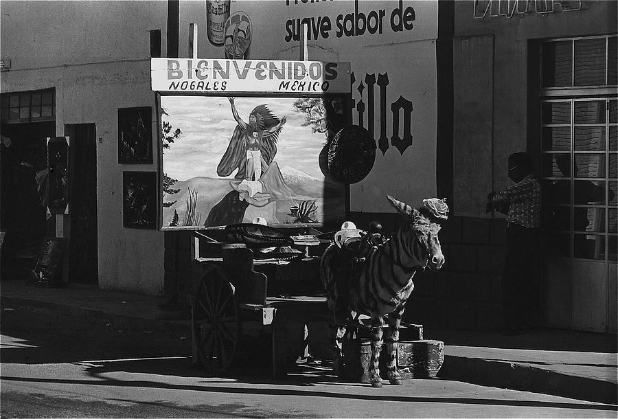 Photographers Stand Us-mexico Border Town Nogales Sonora Mexico 1968 #1 Photograph by David Lee Guss
