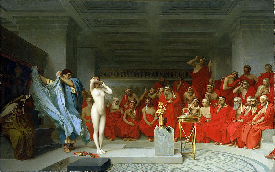 Phryne before the Areopagus #3 Painting by Jean-Leon Gerome