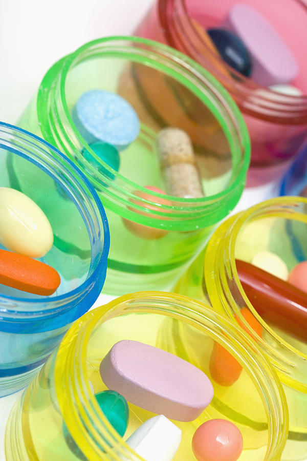Pill Jars #2 Photograph by Science Stock Photography