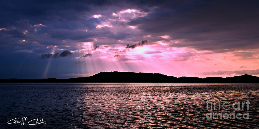 Pink Angel Rays -sunrise Photograph