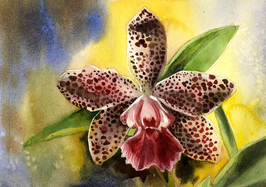 Pink Cattleya Orchid #2 Painting by Alfred Ng
