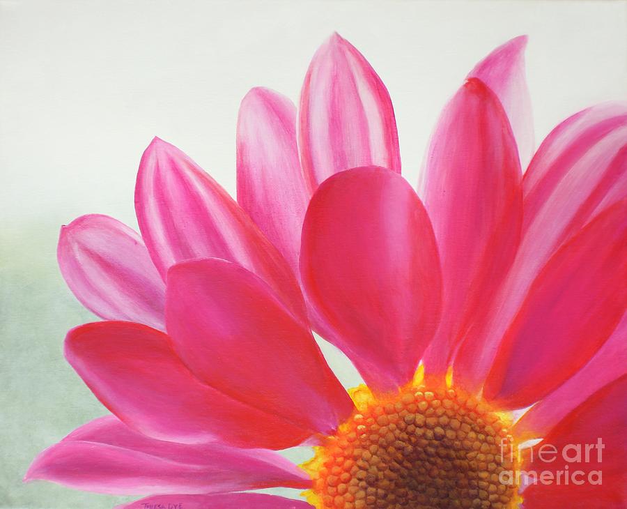 Pink Daisy 1 Painting by Teresa Wadman