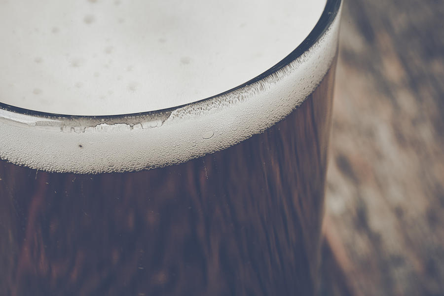 Pint of Pilsner Beer on Wood Background with Vintage Instagram F #2 Photograph by Brandon Bourdages
