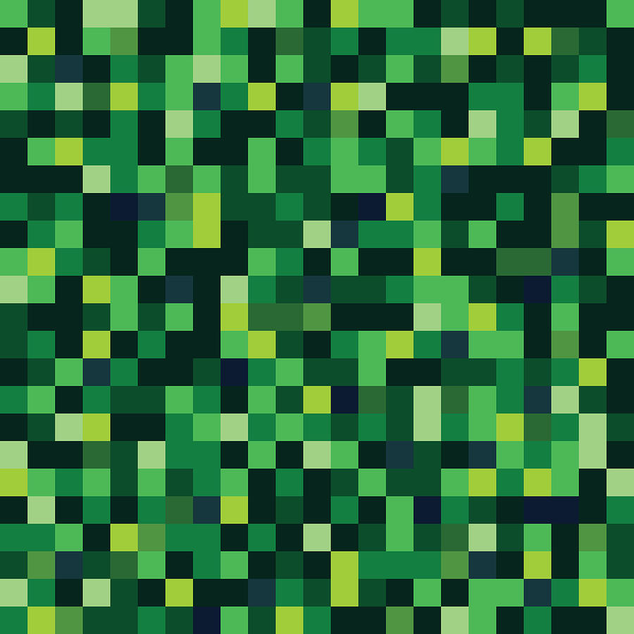 Pixel Art Square #2 Digital Art by Mike Taylor