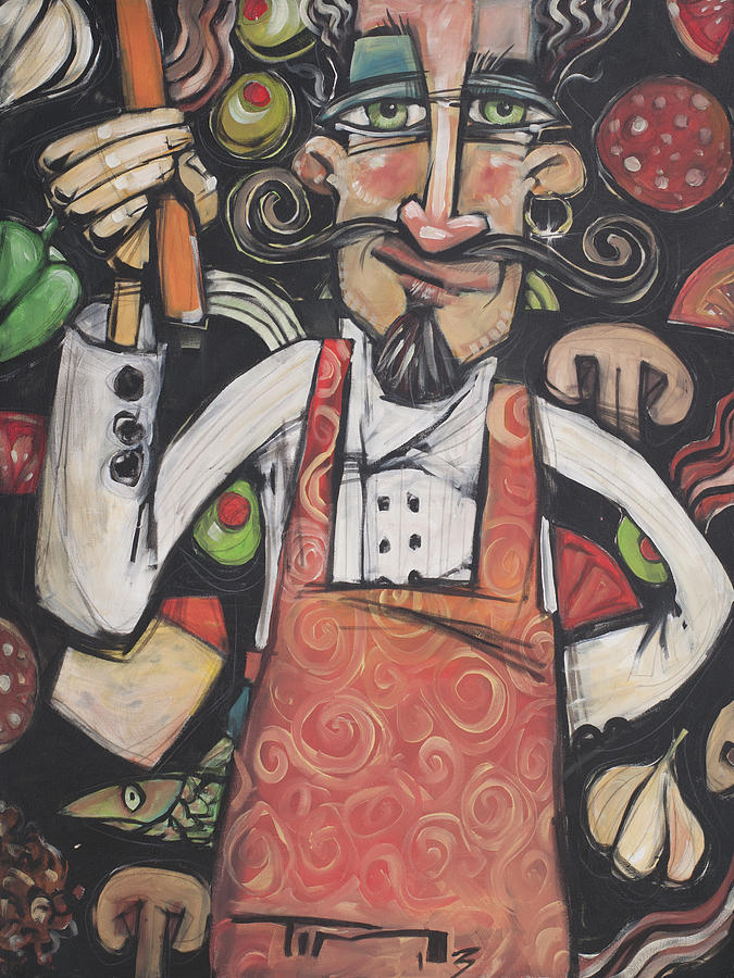 Pizza Chef #1 Painting by Tim Nyberg