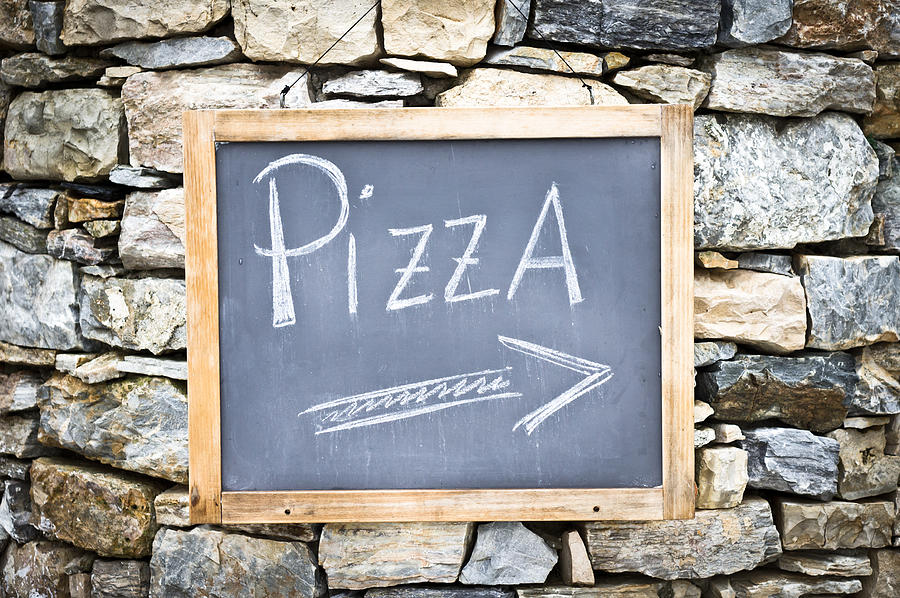 Advert Photograph - Pizza sign by Tom Gowanlock