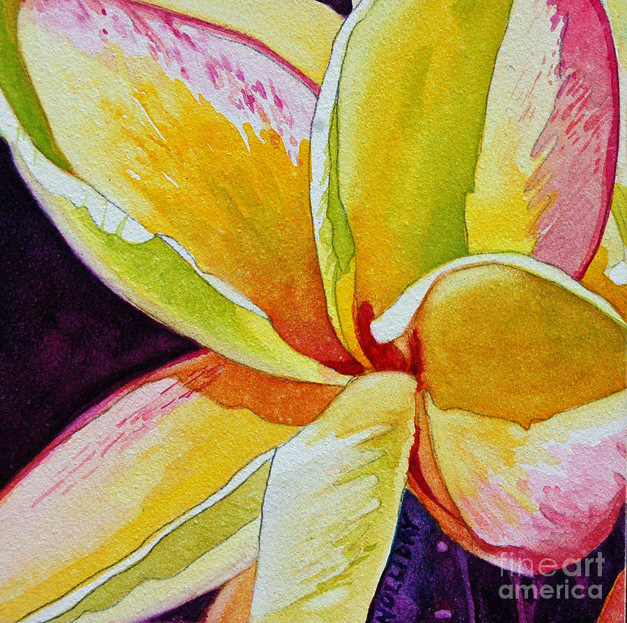Plumeria #2 Painting by Terry Holliday