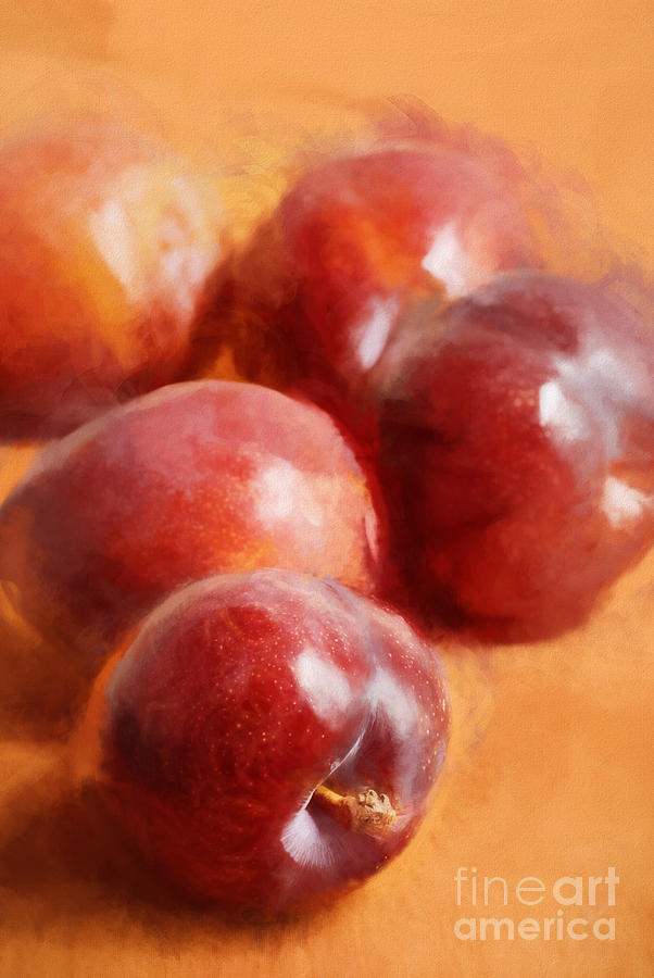 Plums #2 Painting by HD Connelly