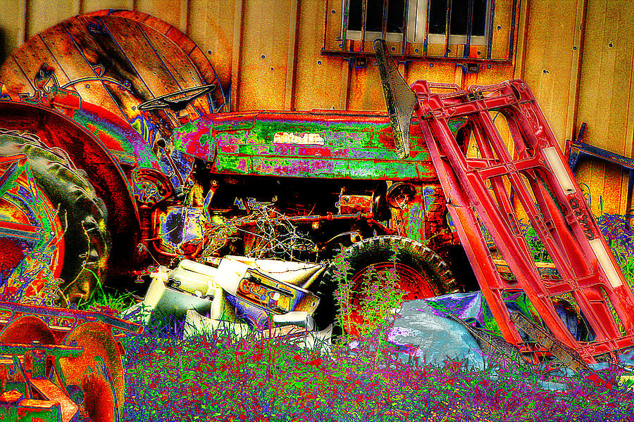 Pop Art Tractor #2 Photograph by Doc Braham