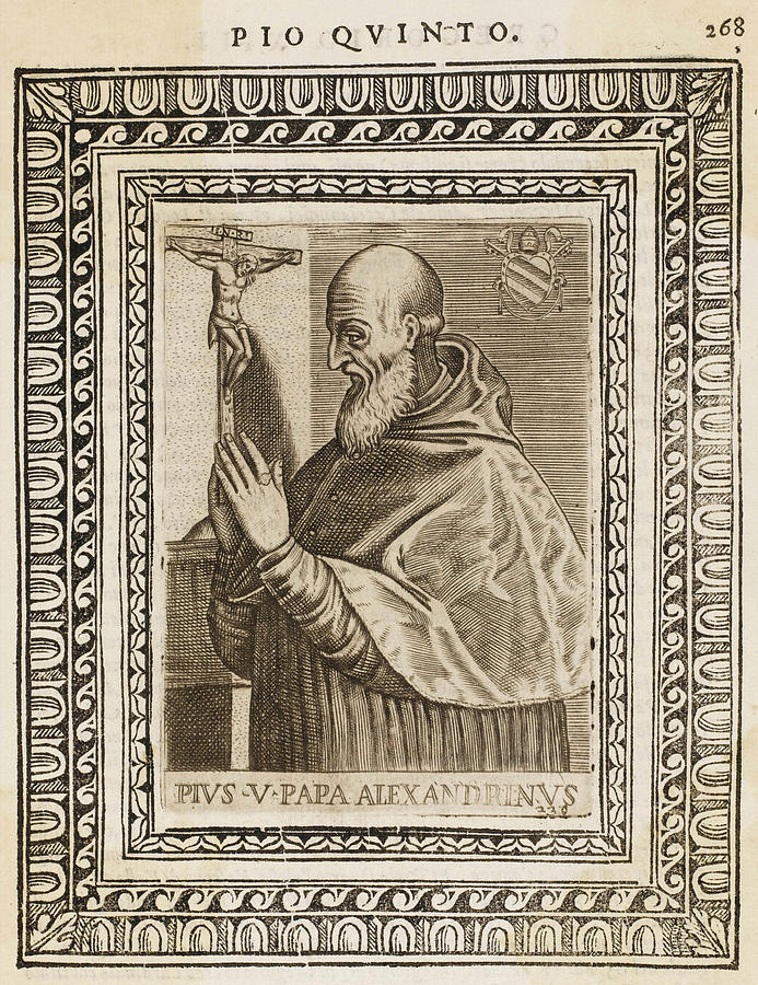 Pope Drawing - Pope Pius V (michele Ghislieri)  Pope #2 by Mary Evans Picture Library