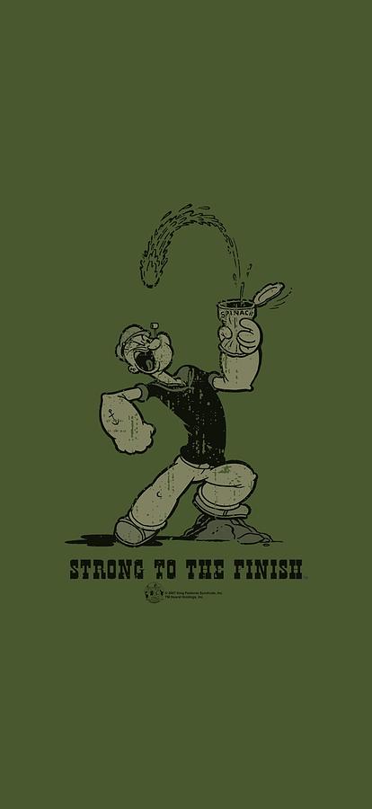 Vintage Digital Art - Popeye - Strong To The Finish by Brand A