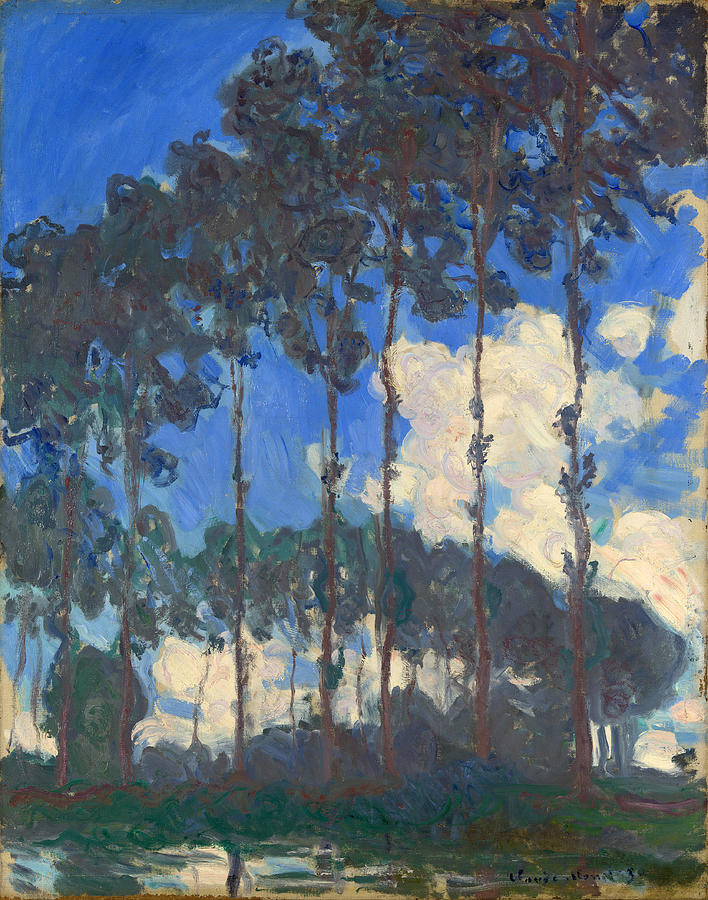 Poplars on the Epte #10 Painting by Claude Monet