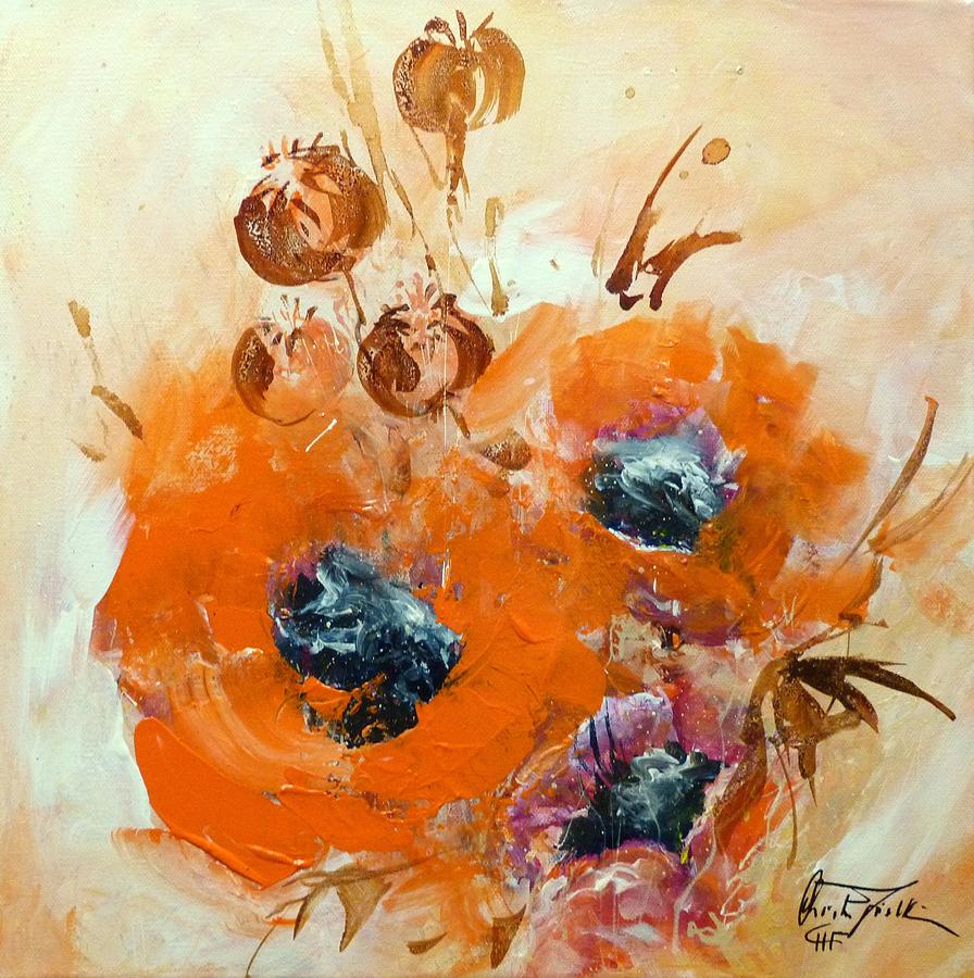 Flower Painting - Poppy Impression #2 by Christa Friedl