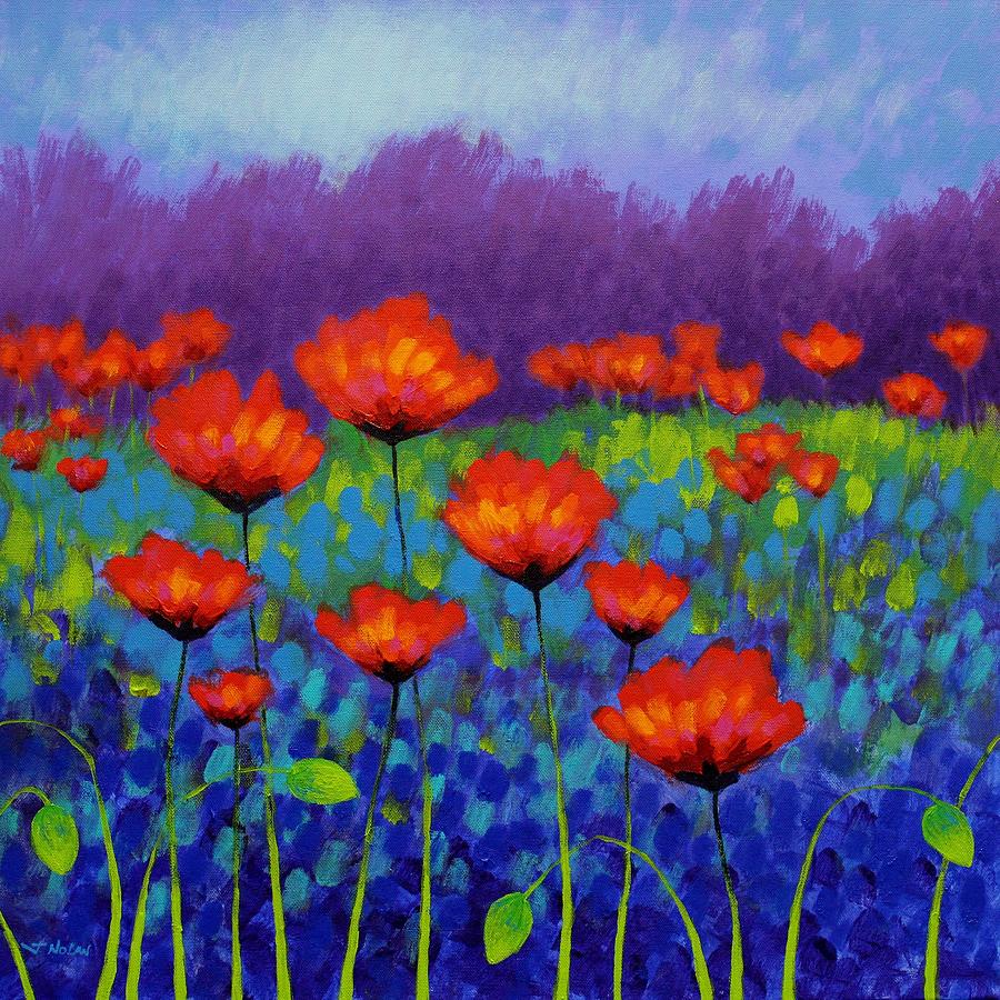 Poppy Meadow #3 Painting by John  Nolan
