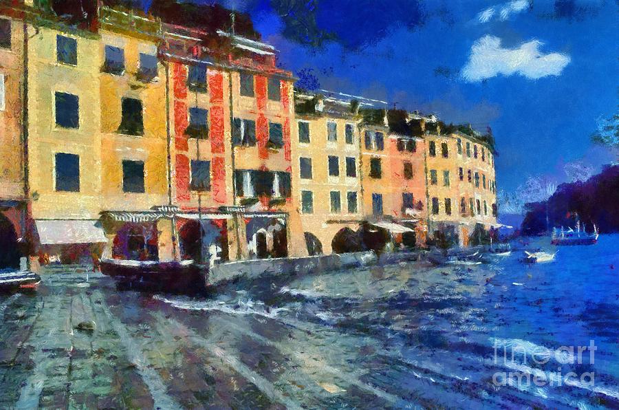 Portofino in Italy #1 Painting by George Atsametakis