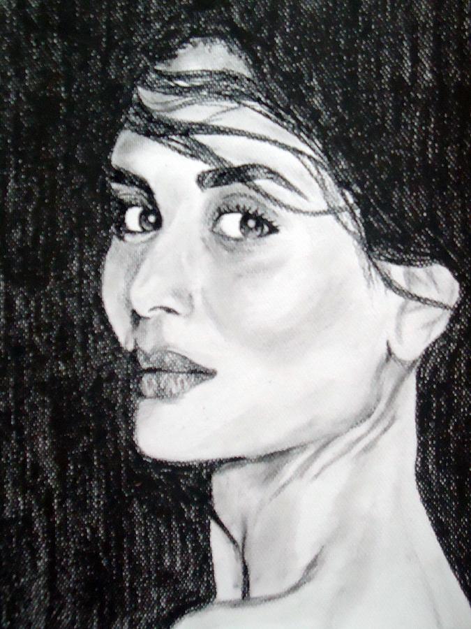 Portrait drawing Painting by Mahnoor Iqbal | Fine Art America