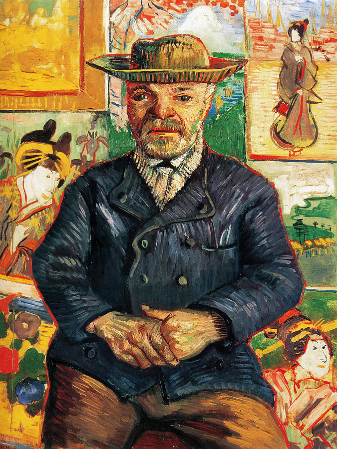 Portrait of Pere Tanguy #2 Painting by Vincent van Gogh